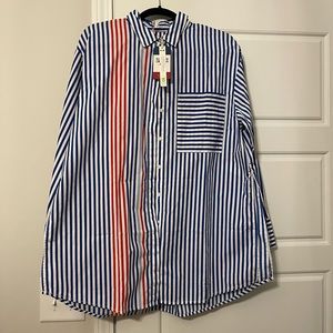 NWT- Tommy Hilfiger button down shirt with side slits